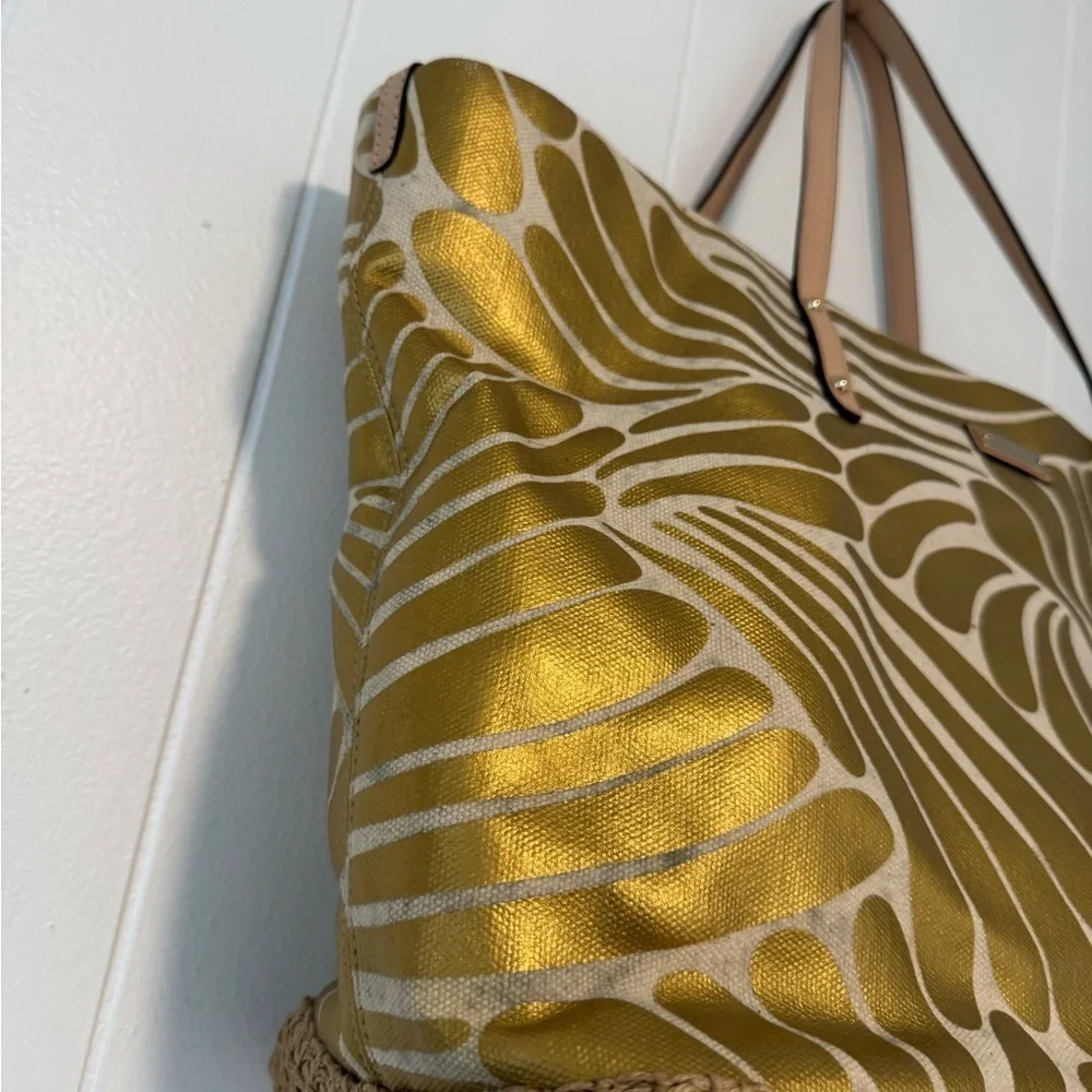 KATE SPADE AUTH $299 Women's Gold Grant Street Jules Tote Bag